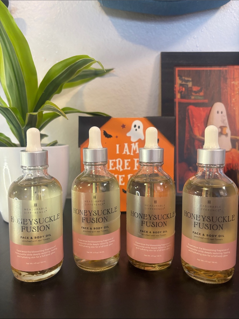 Honeysuckle Fusion Face & Body Oil in real flowers